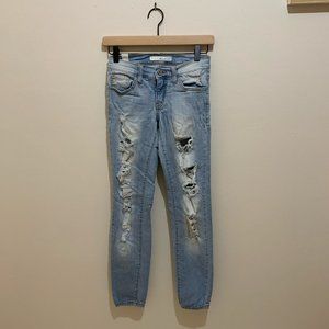 Kancan Light Wash Destroyed Jeans
